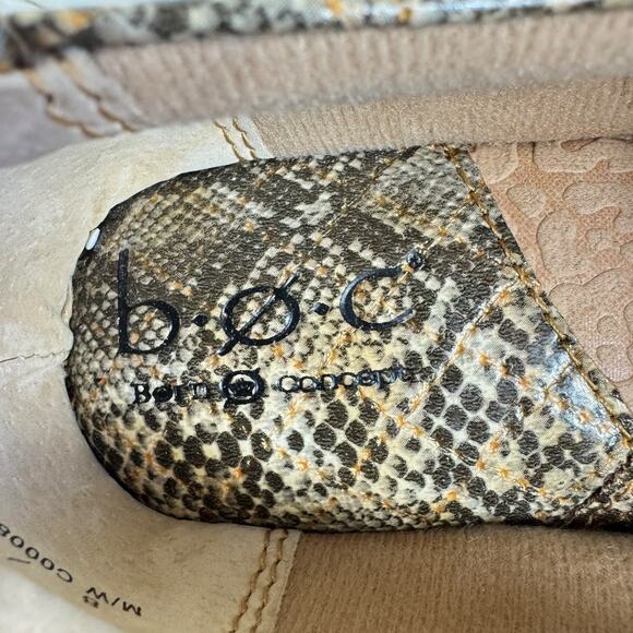 Boc Born NWOT Peggy Snakeskin Print Faux Leather Slip On Comfort Clog Size 8 - Picture 5 of 8